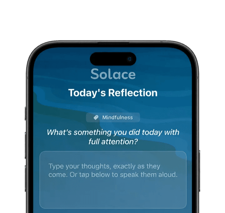 Today's Reflection screen on iPhone