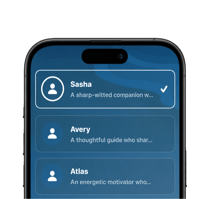 Companion voice picker on iPhone