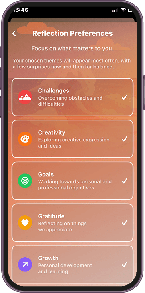 Reflection preferences